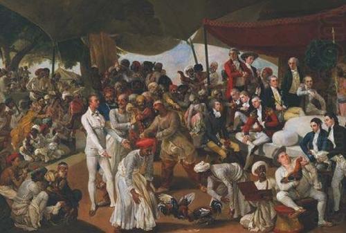 Johann Zoffany Cockfight in Lucknow china oil painting image